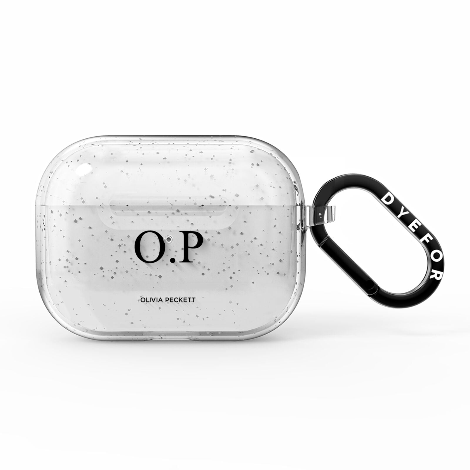 Custom Initials and Name AirPods Pro Glitter Case