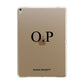 Custom Initials and Name Apple iPad Gold Case