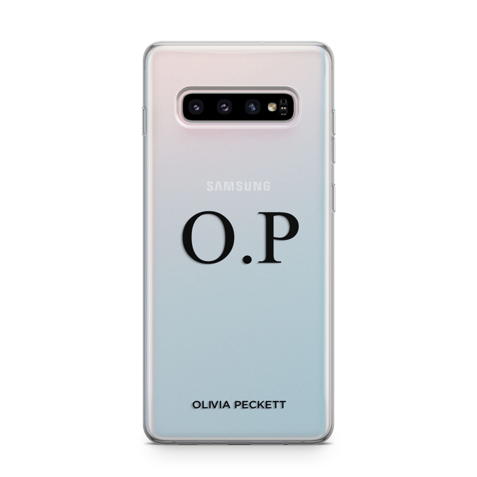 Custom Initials and Name Samsung Galaxy S10 Plus Case