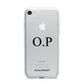 Custom Initials and Name iPhone 7 Bumper Case on Silver iPhone
