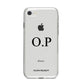 Custom Initials and Name iPhone 8 Bumper Case on Silver iPhone