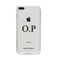 Custom Initials and Name iPhone 8 Plus Bumper Case on Silver iPhone