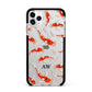 Custom Koi Fish Apple iPhone 11 Pro Max in Silver with Black Impact Case