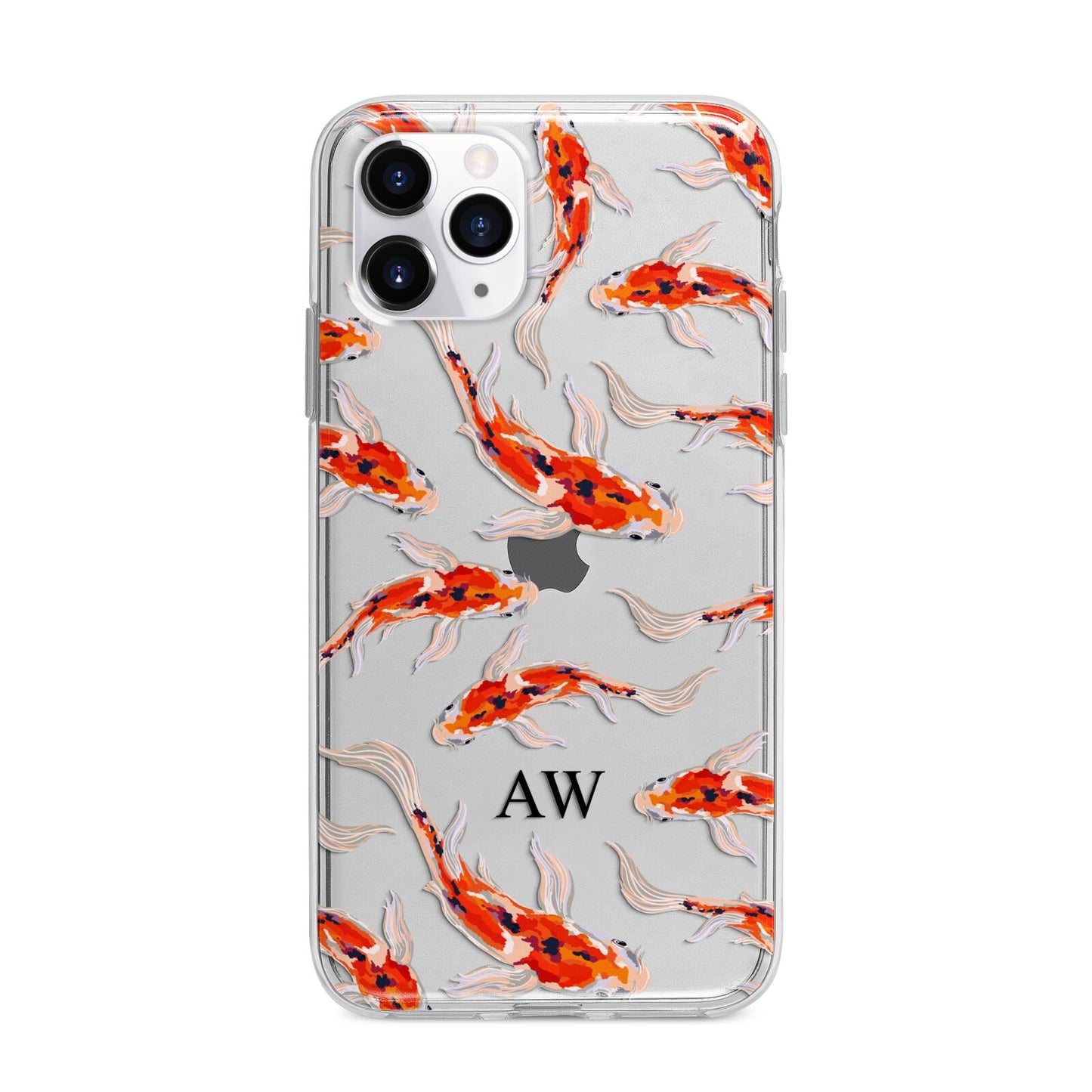 Custom Koi Fish Apple iPhone 11 Pro Max in Silver with Bumper Case