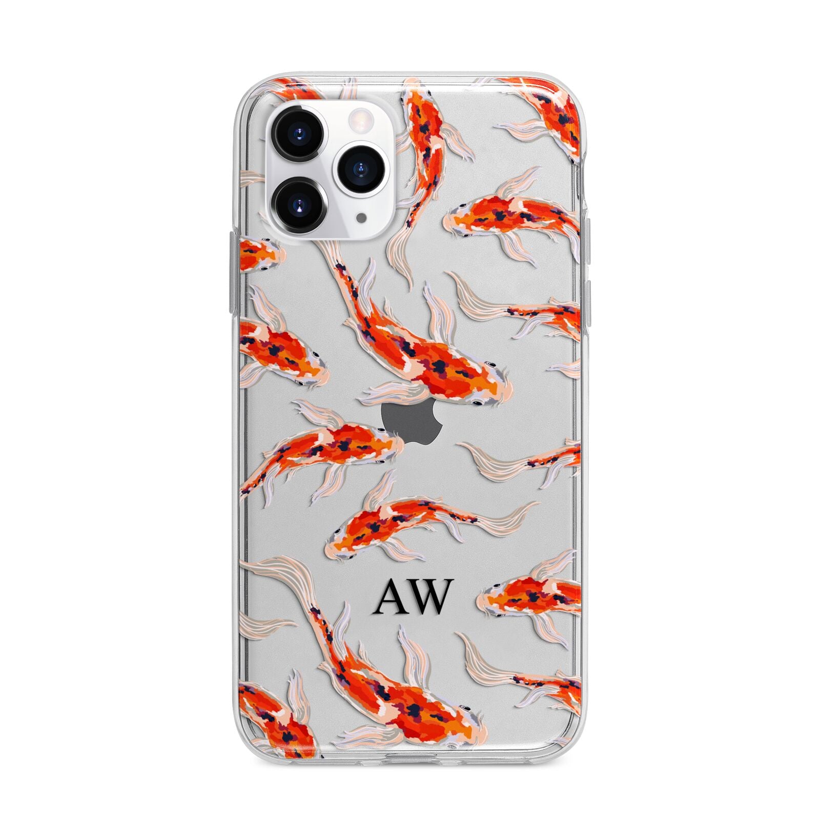 Custom Koi Fish Apple iPhone 11 Pro in Silver with Bumper Case
