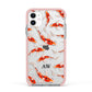 Custom Koi Fish Apple iPhone 11 in White with Pink Impact Case