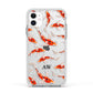 Custom Koi Fish Apple iPhone 11 in White with White Impact Case