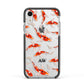 Custom Koi Fish Apple iPhone XR Impact Case Black Edge on Silver Phone
