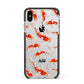 Custom Koi Fish Apple iPhone Xs Max Impact Case Black Edge on Silver Phone