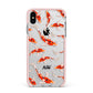 Custom Koi Fish Apple iPhone Xs Max Impact Case Pink Edge on Silver Phone