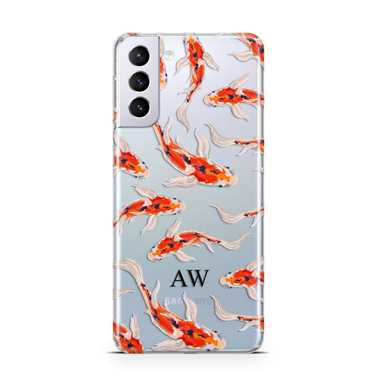 Custom Koi Fish Samsung S21 Plus Phone Case