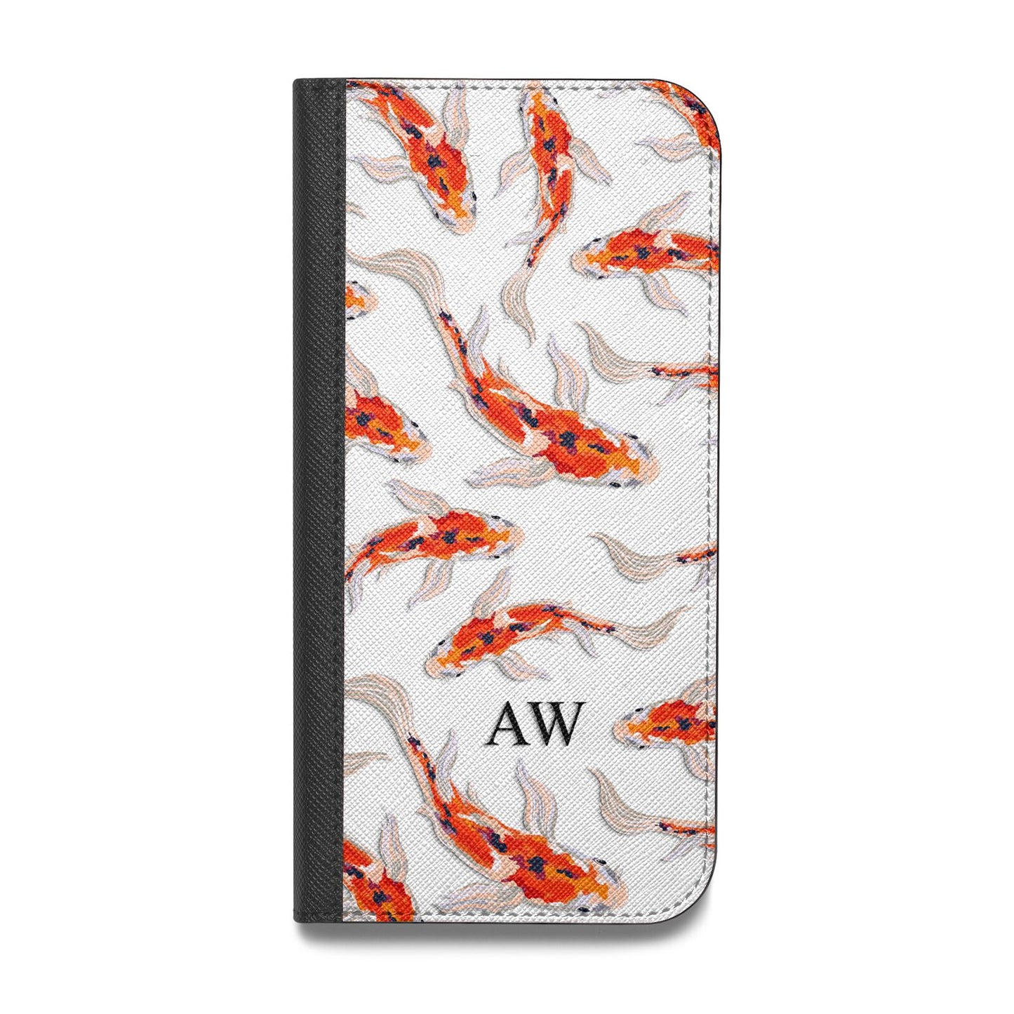 Custom Koi Fish Vegan Leather Flip Samsung Case