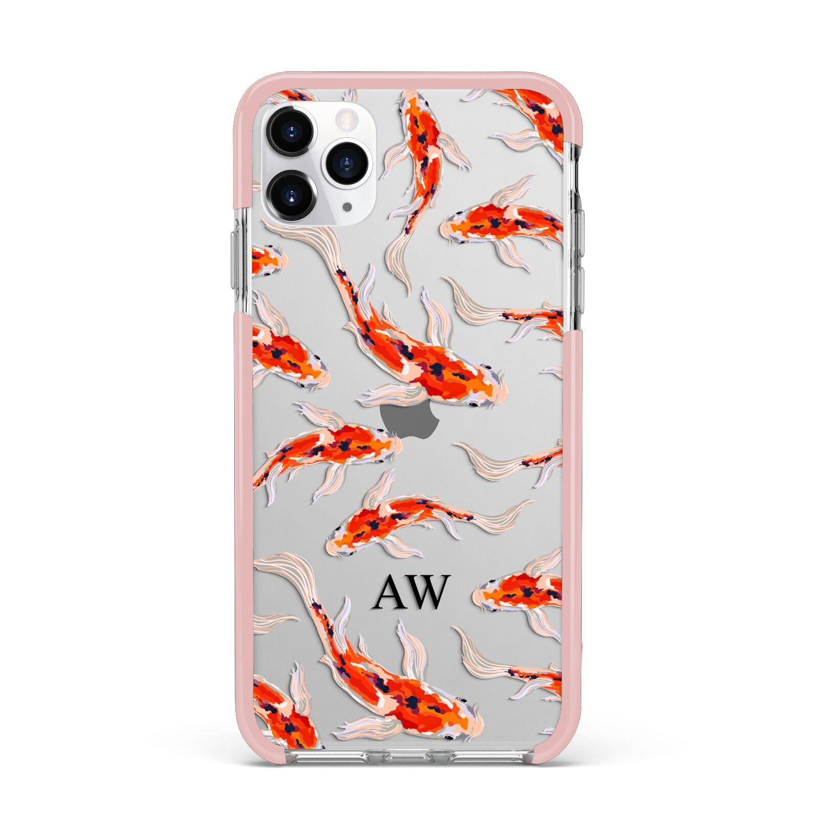 Custom Koi Fish iPhone 11 Pro Max Impact Pink Edge Case