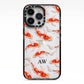 Custom Koi Fish iPhone 13 Pro Black Impact Case on Silver phone