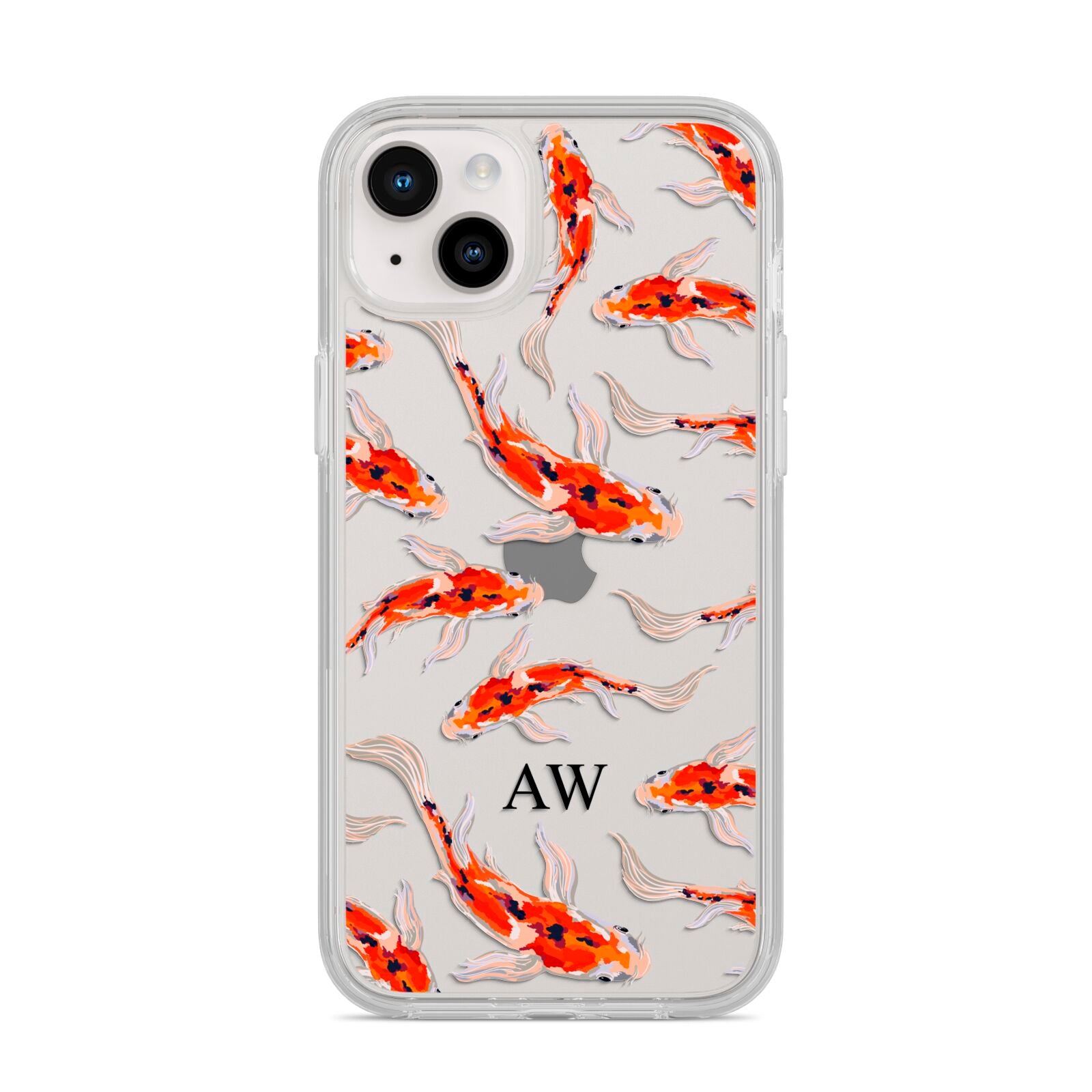 Custom Koi Fish iPhone 14 Plus Clear Tough Case Starlight