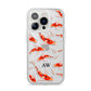 Custom Koi Fish iPhone 14 Pro Clear Tough Case Silver