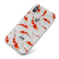 Custom Koi Fish iPhone X Bumper Case on Silver iPhone