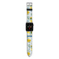 Custom Lemon Apple Watch Strap with Silver Hardware