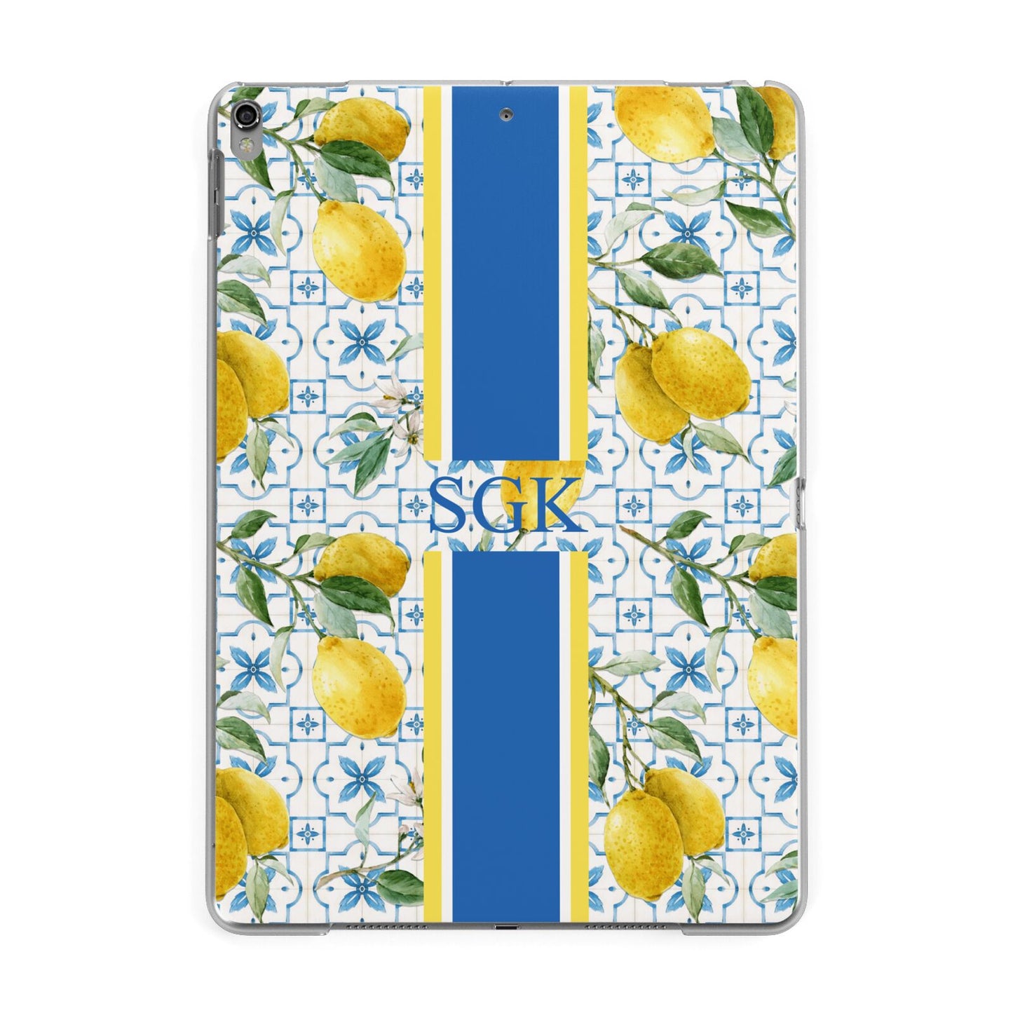 Custom Lemon Apple iPad Grey Case