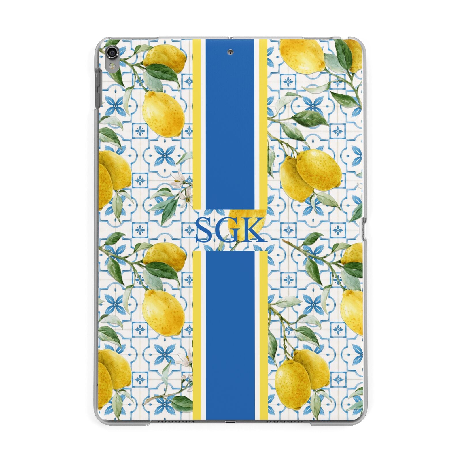 Custom Lemon Apple iPad Grey Case