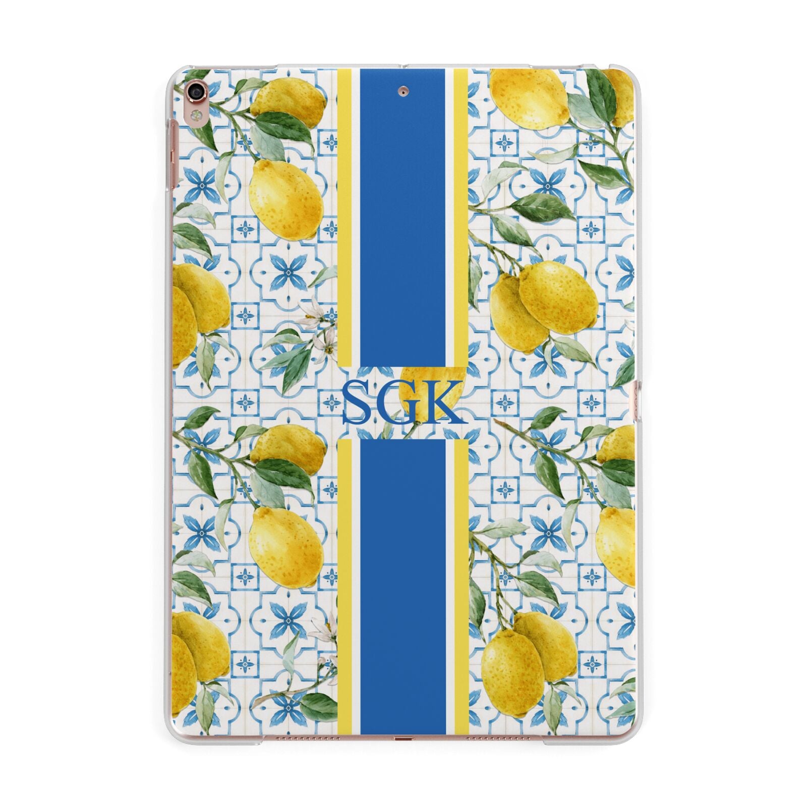 Custom Lemon Apple iPad Rose Gold Case
