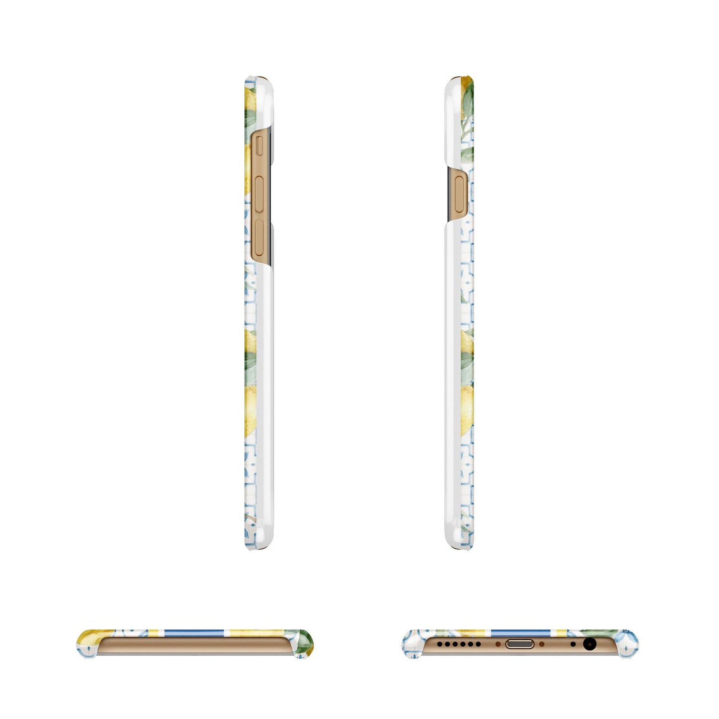 Custom Lemon Apple iPhone 6 3D Wrap Snap Case Angled Images