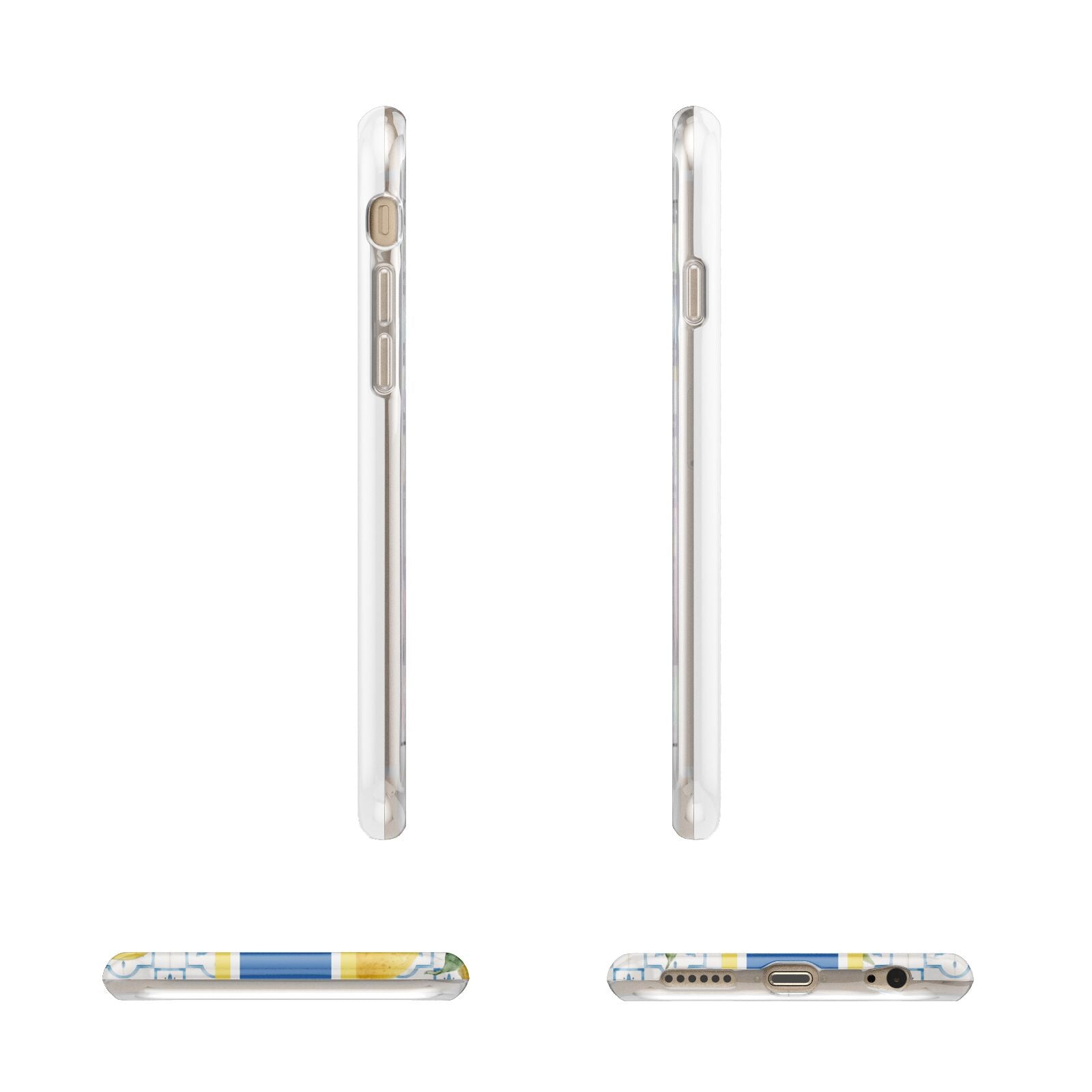 Custom Lemon Apple iPhone 6 3D Wrap Tough Case Alternative Image Angles