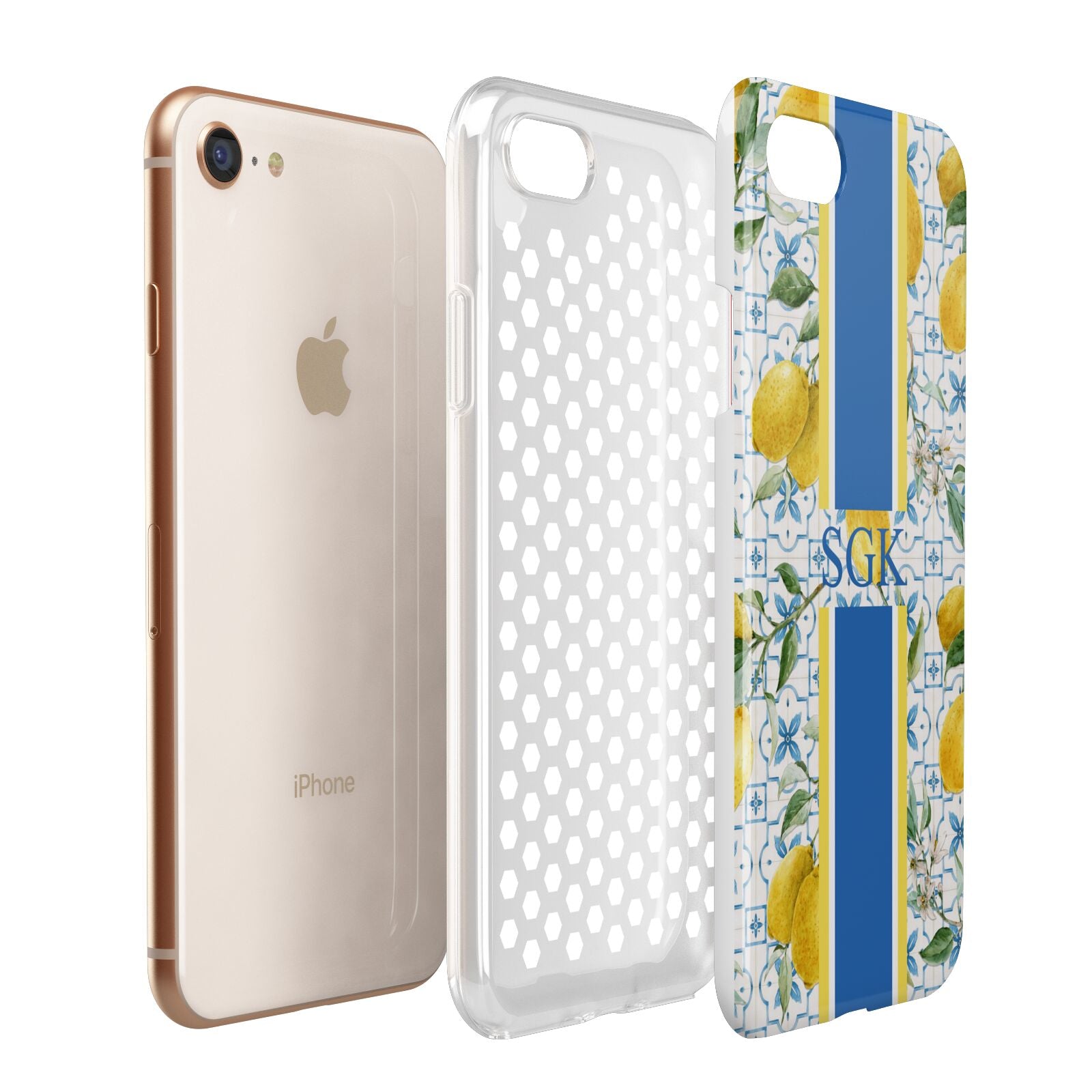 Custom Lemon Apple iPhone 7 8 3D Tough Case Expanded View