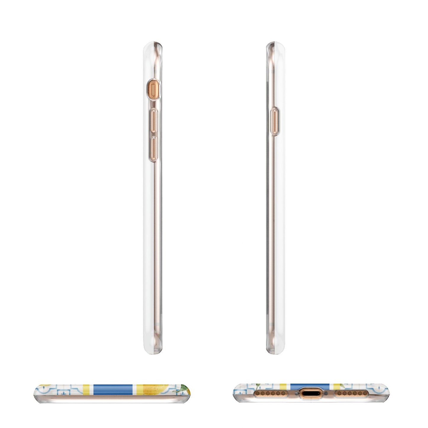 Custom Lemon Apple iPhone 7 8 3D Wrap Tough Case Alternative Image Angles