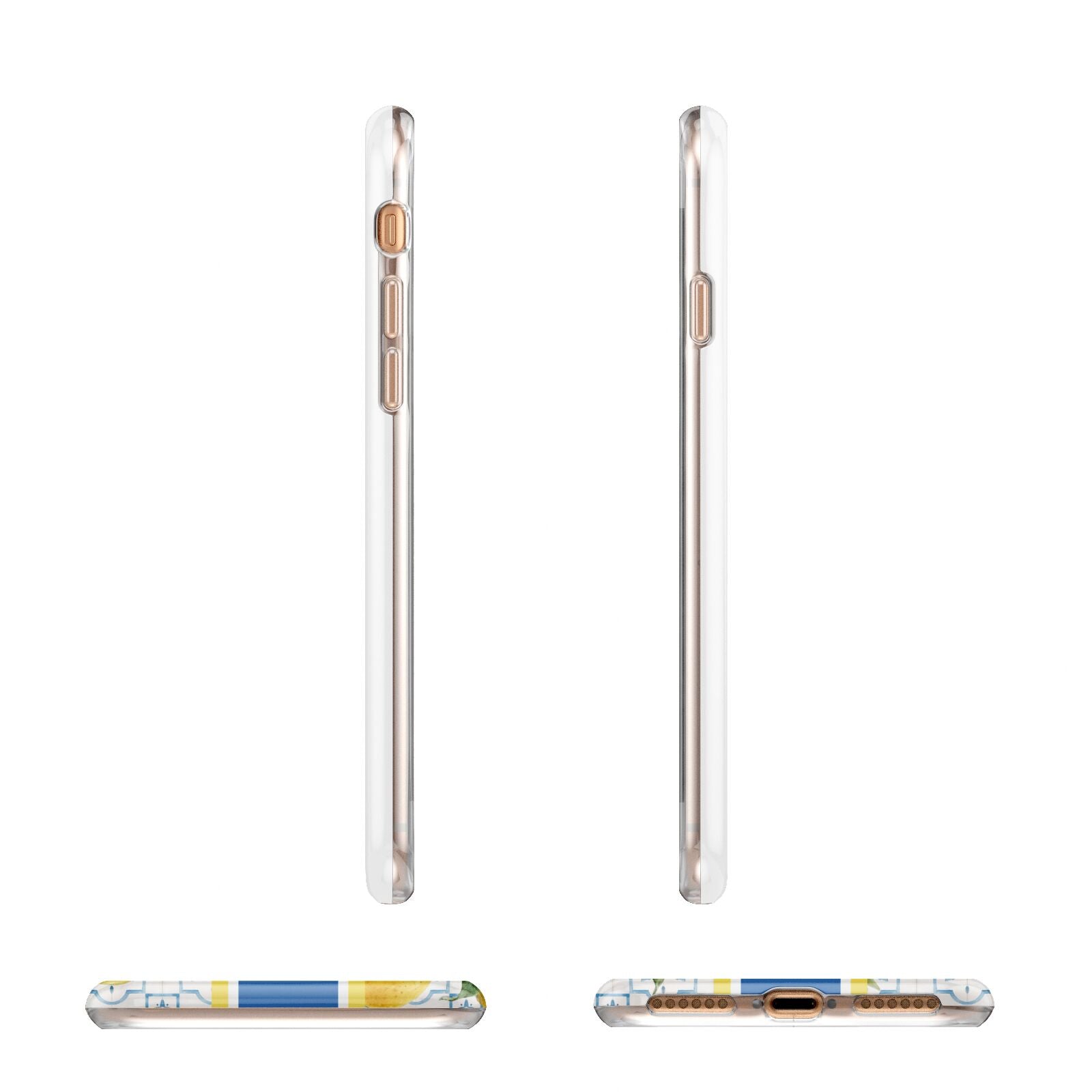 Custom Lemon Apple iPhone 7 8 3D Wrap Tough Case Alternative Image Angles