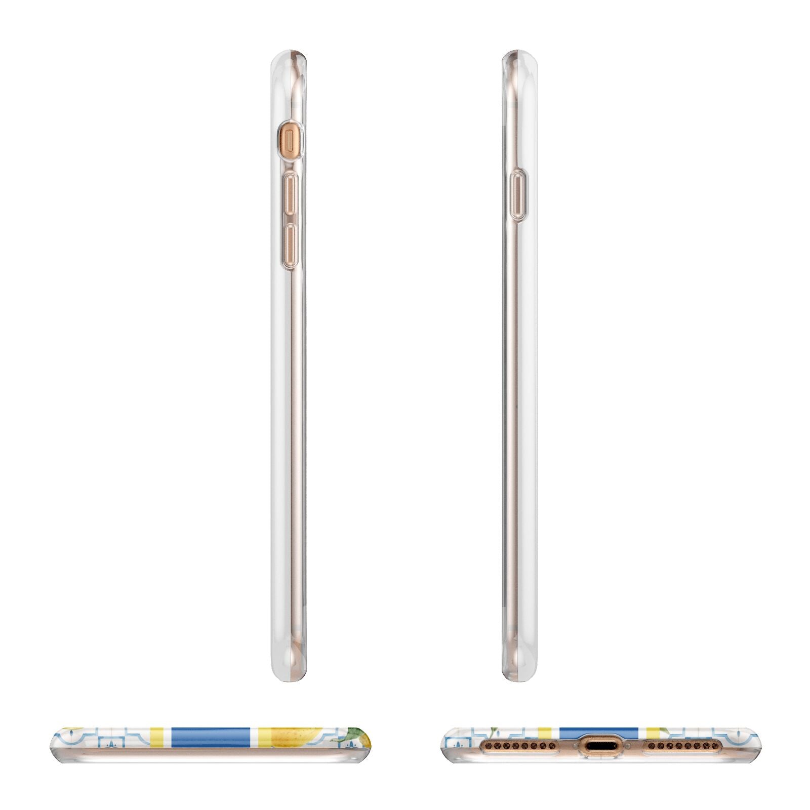 Custom Lemon Apple iPhone 7 8 Plus 3D Wrap Tough Case Alternative Image Angles