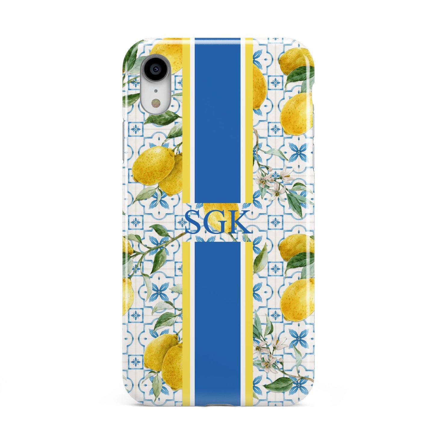 Custom Lemon Apple iPhone XR White 3D Tough Case