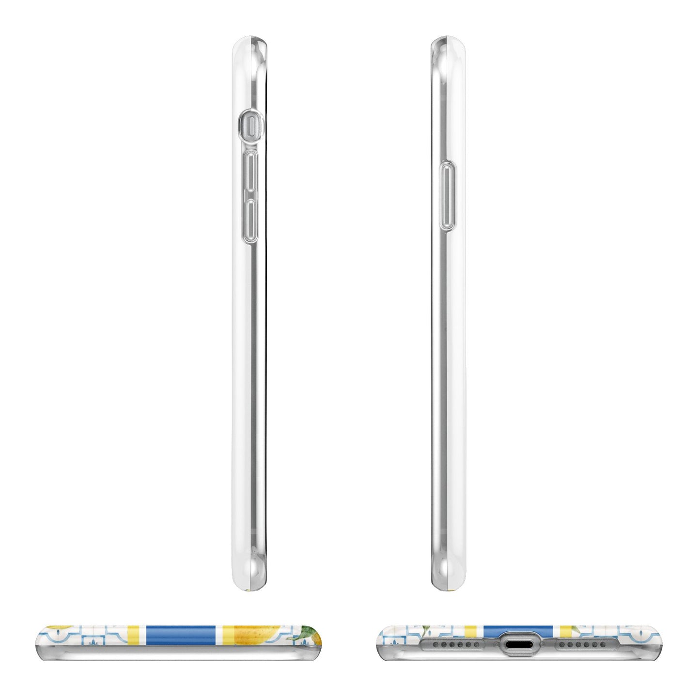 Custom Lemon Apple iPhone XR in White with 3D Wrap Tough Case Alternative Image Angles