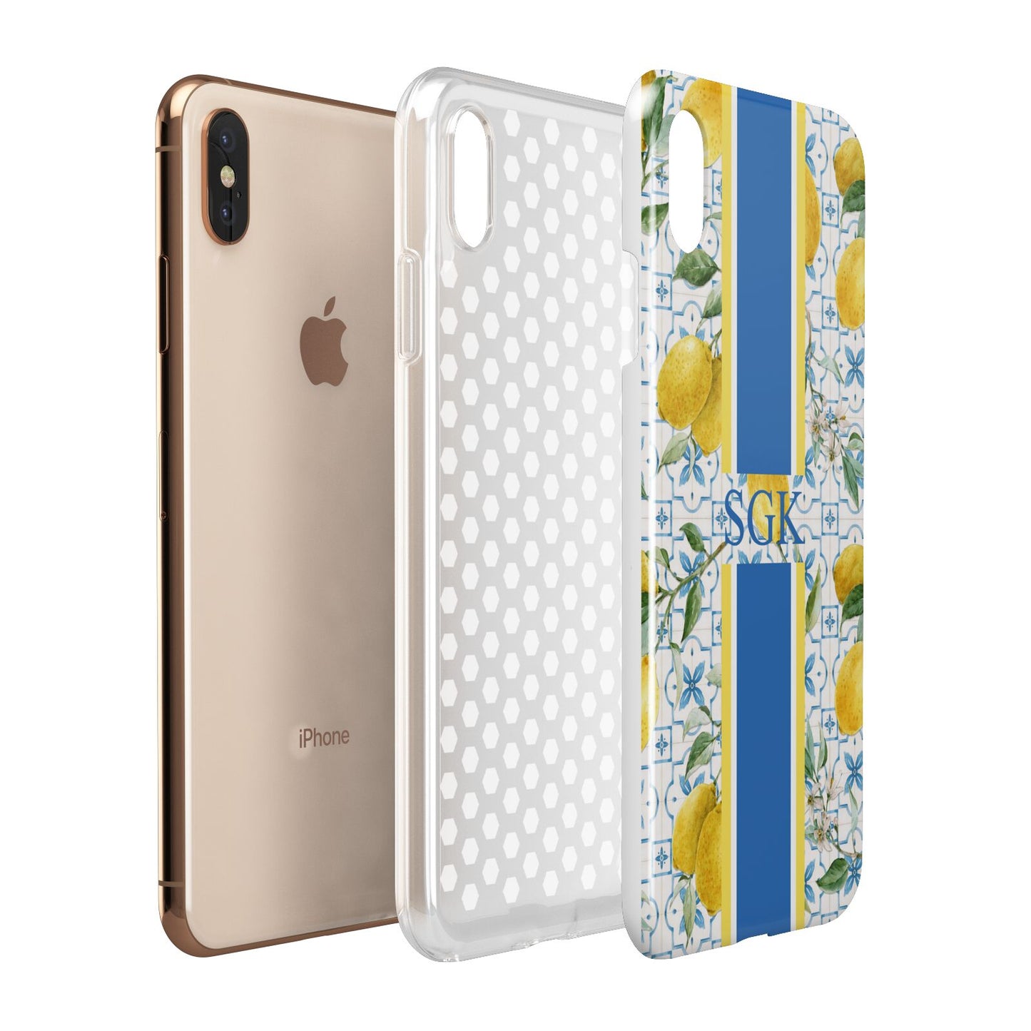 Custom Lemon Apple iPhone Xs Max 3D Tough Case Expanded View