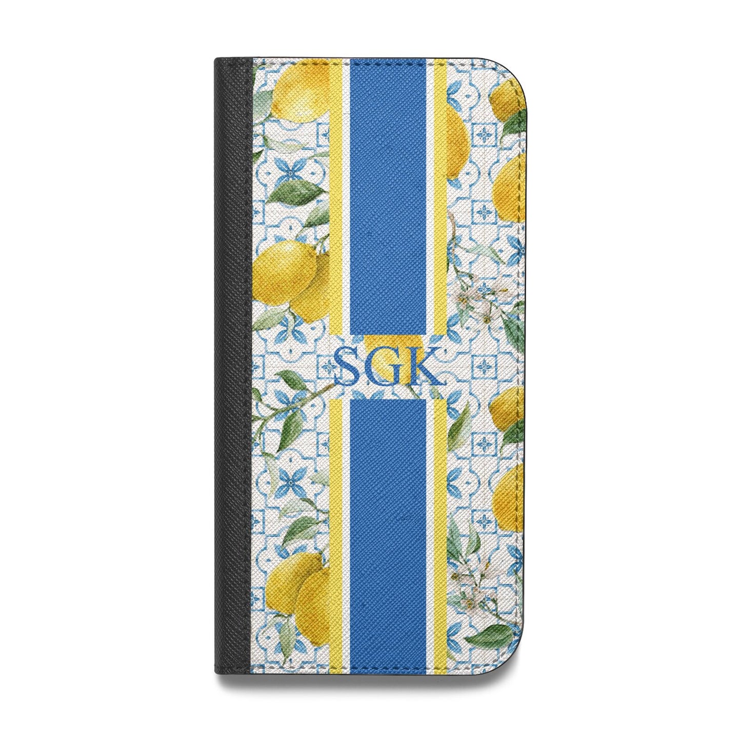 Custom Lemon Vegan Leather Flip Samsung Case