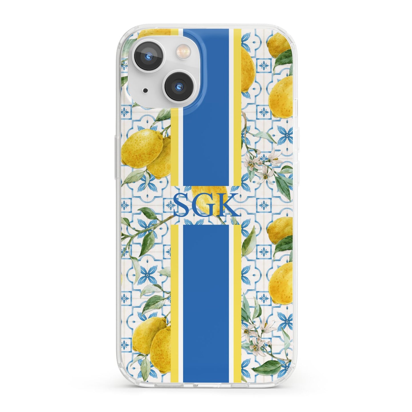 Custom Lemon iPhone 13 Clear Bumper Case