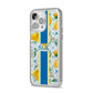 Custom Lemon iPhone 14 Pro Max Glitter Tough Case Silver Angled Image