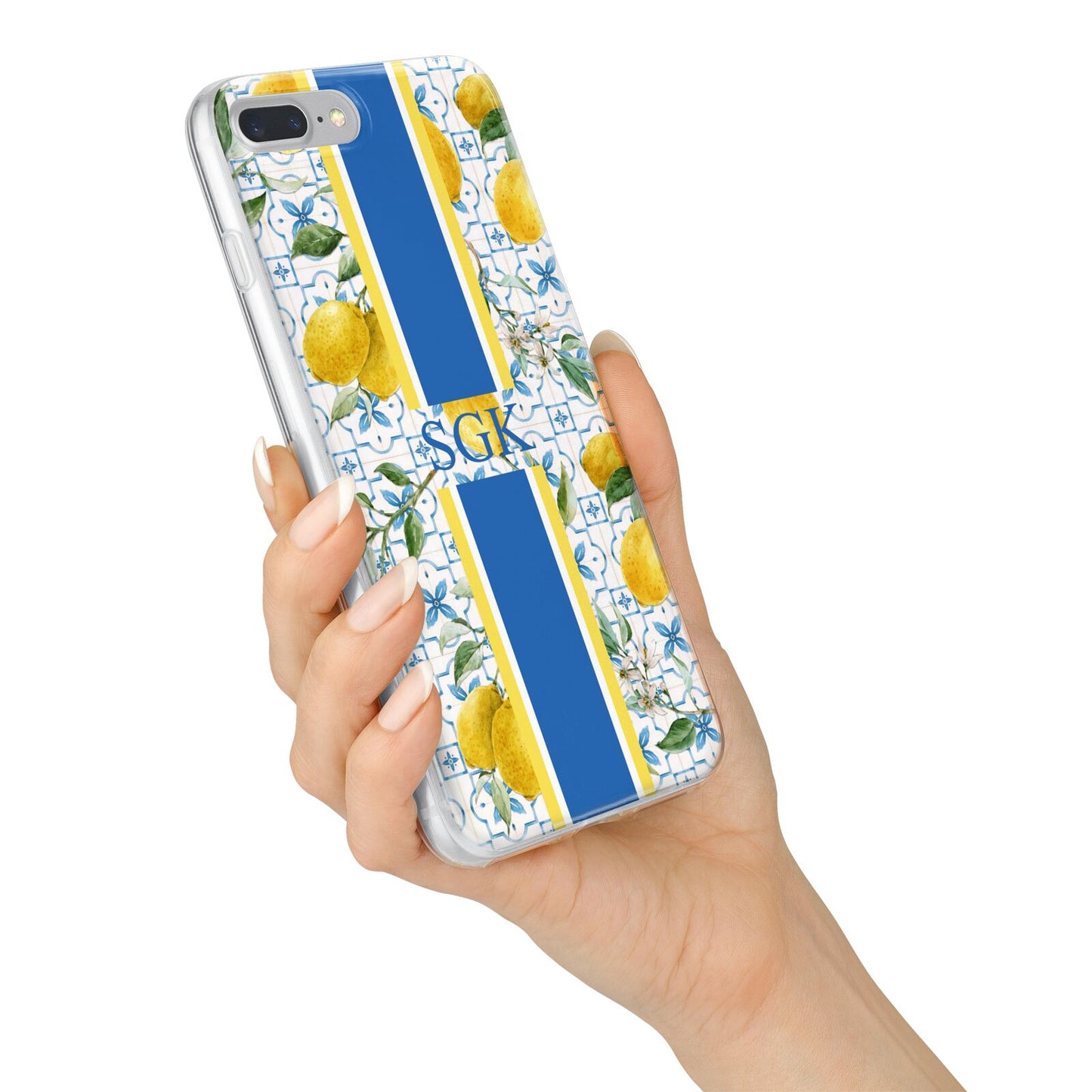 Custom Lemon iPhone 7 Plus Bumper Case on Silver iPhone Alternative Image