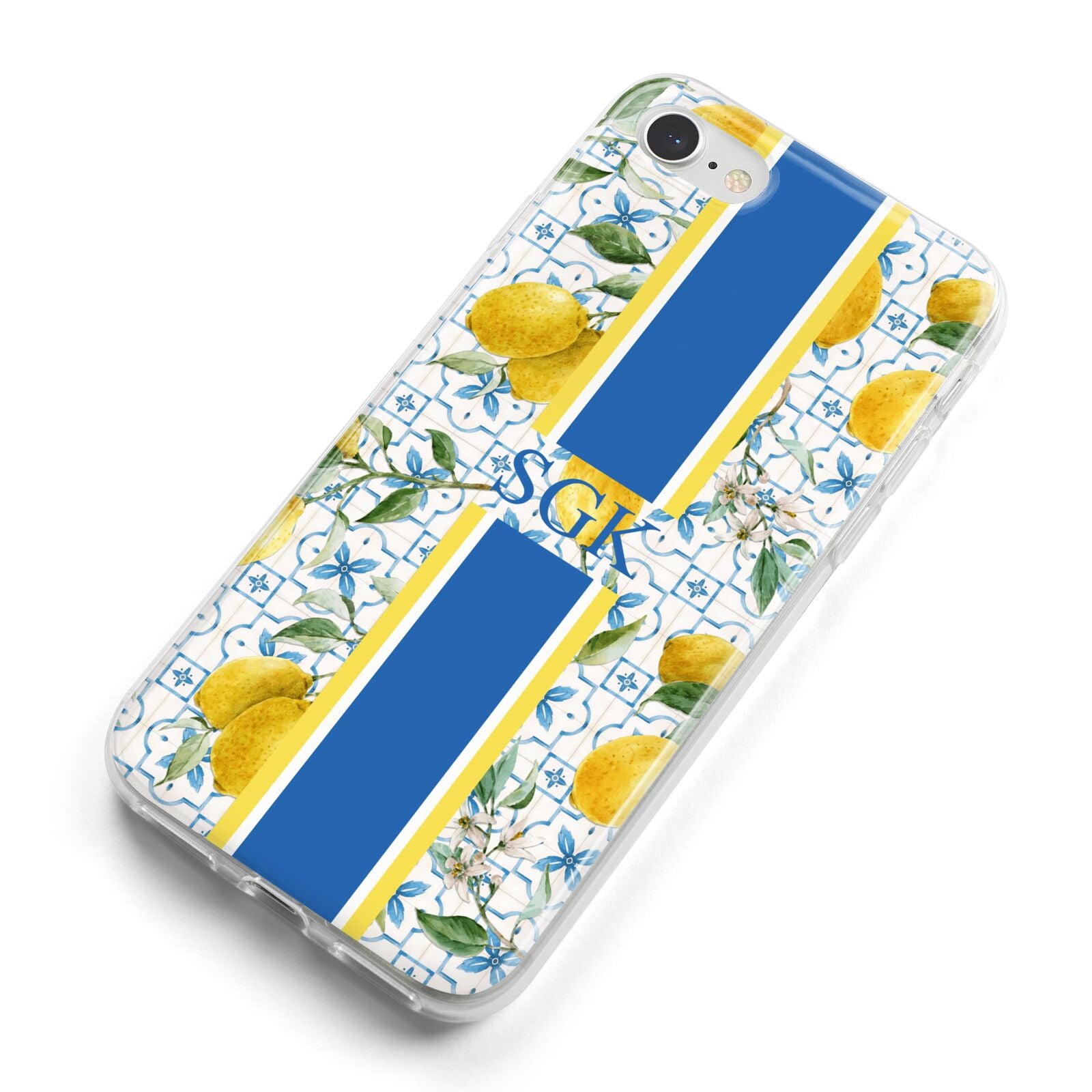 Custom Lemon iPhone 8 Bumper Case on Silver iPhone Alternative Image