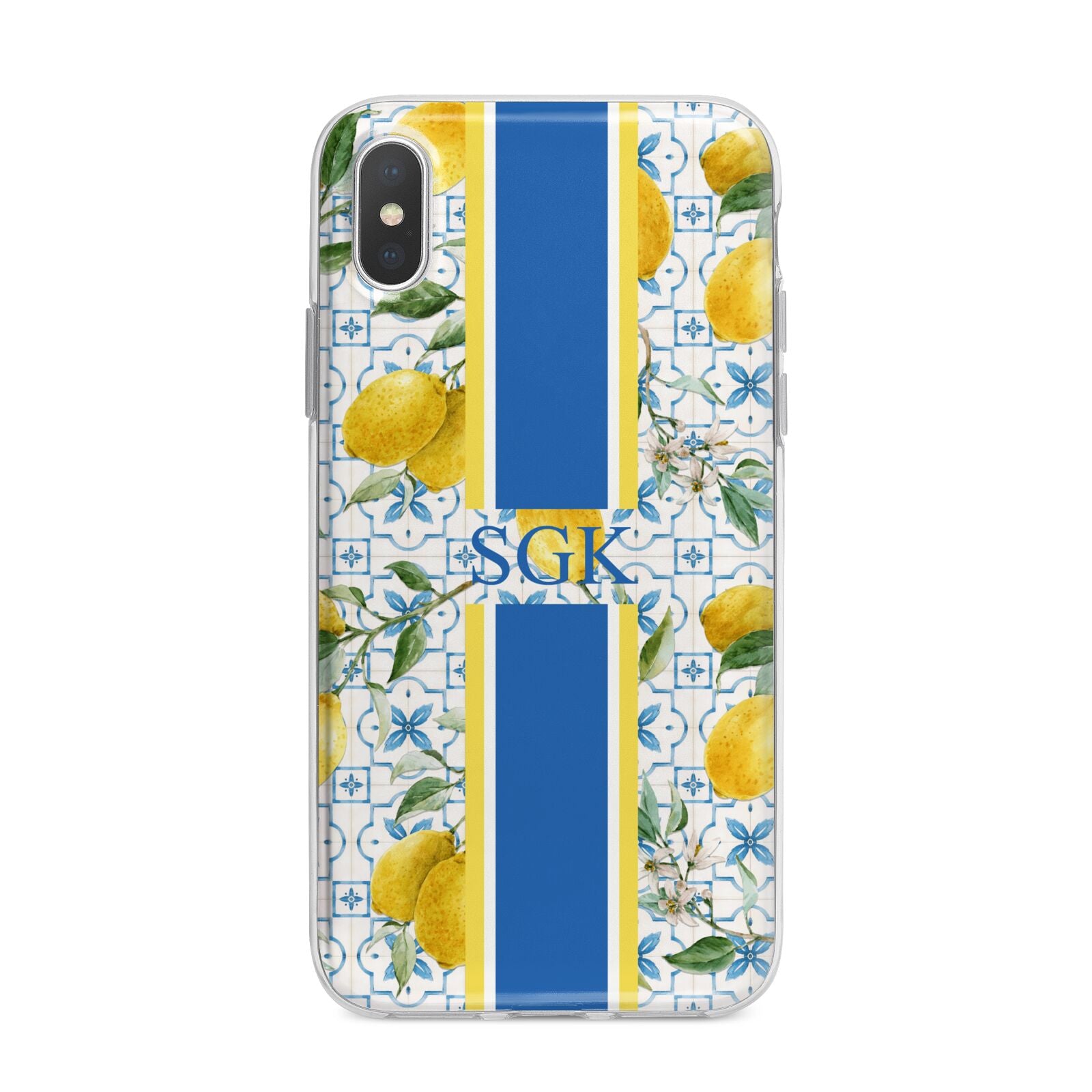 Custom Lemon iPhone X Bumper Case on Silver iPhone Alternative Image 1