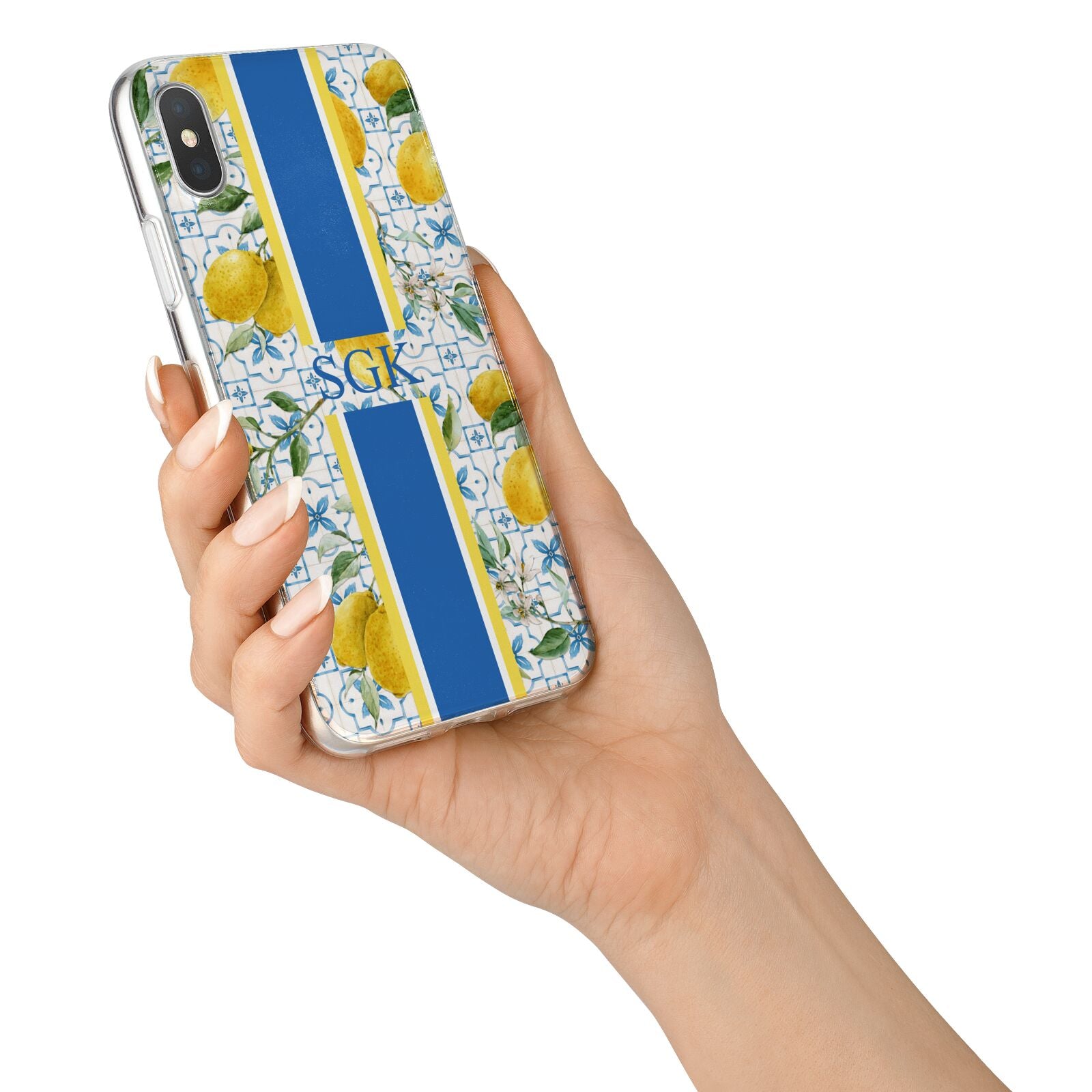 Custom Lemon iPhone X Bumper Case on Silver iPhone Alternative Image 2