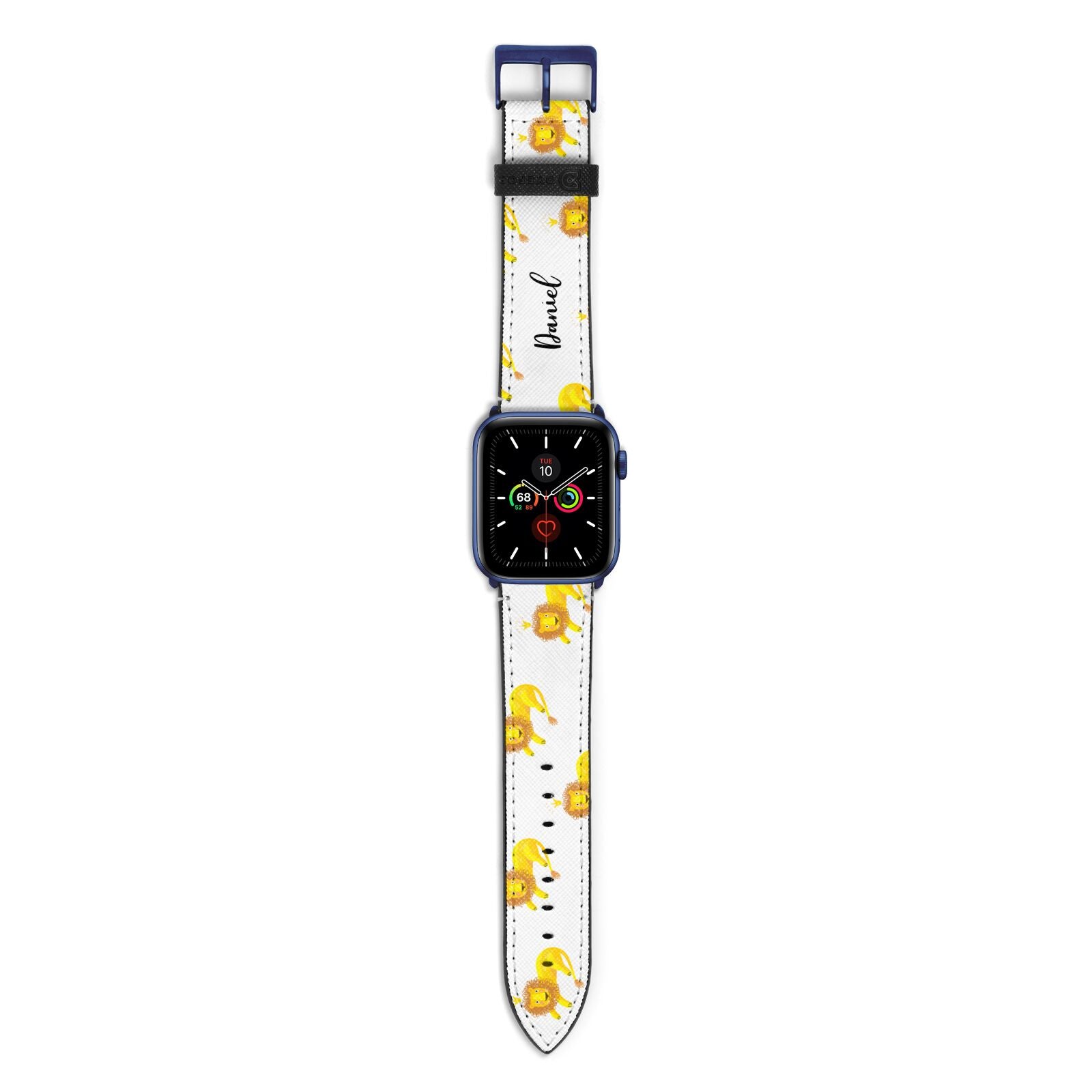 Custom Lion Apple Watch Strap with Blue Hardware