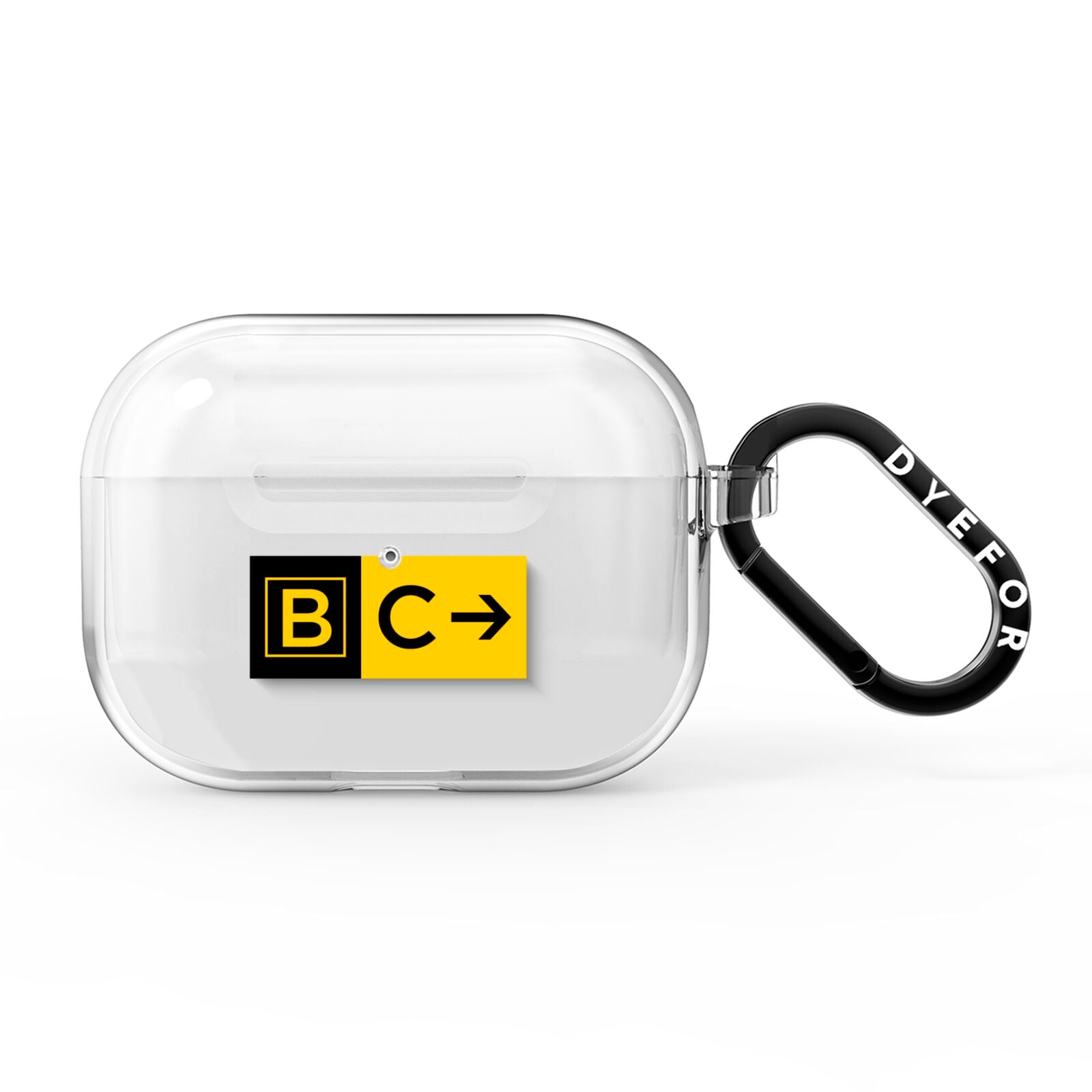 Custom Location Direction Airport Sign AirPods Pro Clear Case