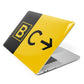 Custom Location Direction Airport Sign Apple MacBook Case Side View
