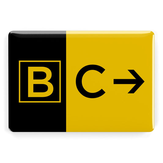 Custom Location Direction Airport Sign Apple MacBook Case