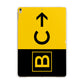 Custom Location Direction Airport Sign Apple iPad Gold Case