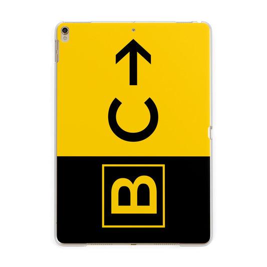 Custom Location Direction Airport Sign Apple iPad Gold Case