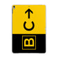 Custom Location Direction Airport Sign Apple iPad Grey Case