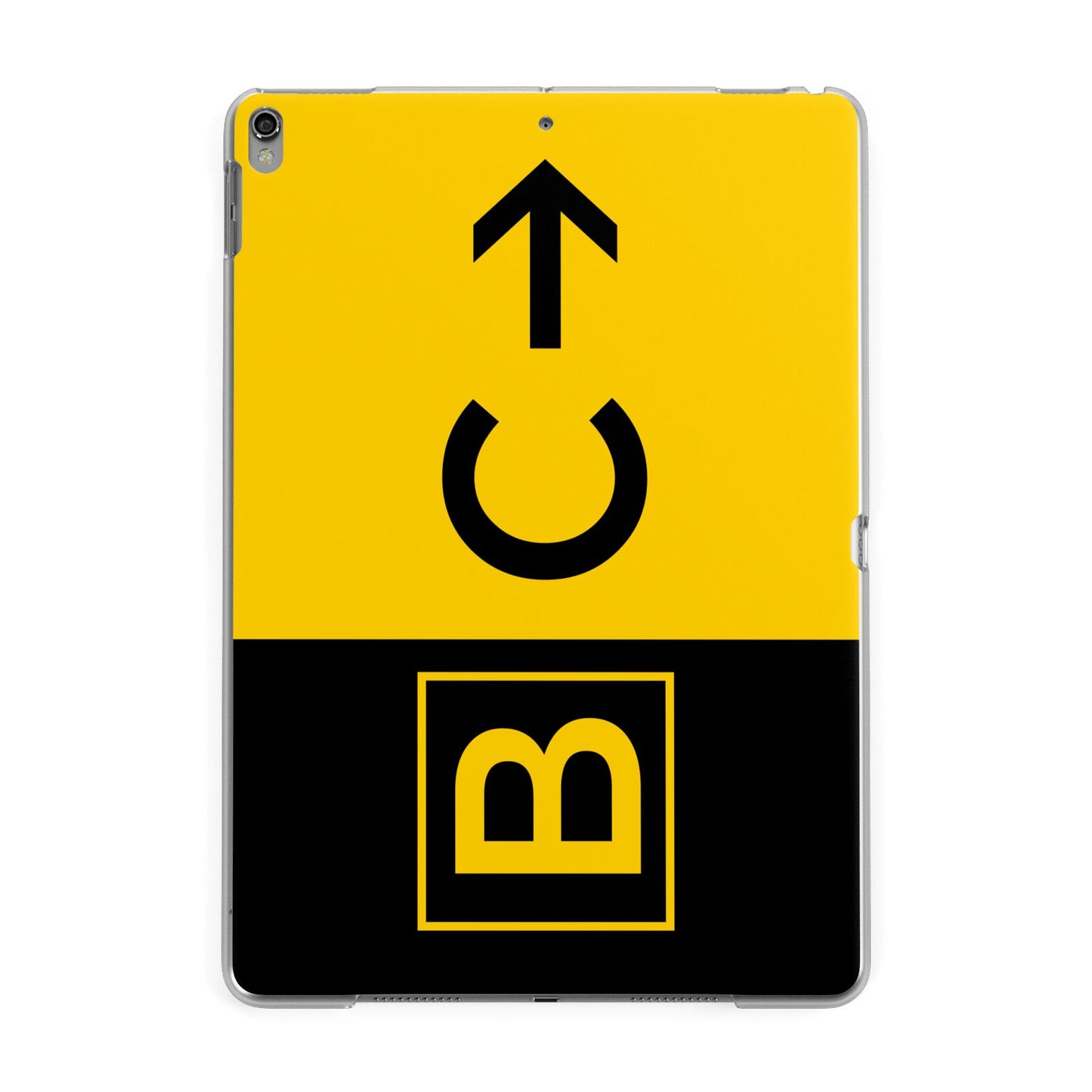 Custom Location Direction Airport Sign Apple iPad Grey Case