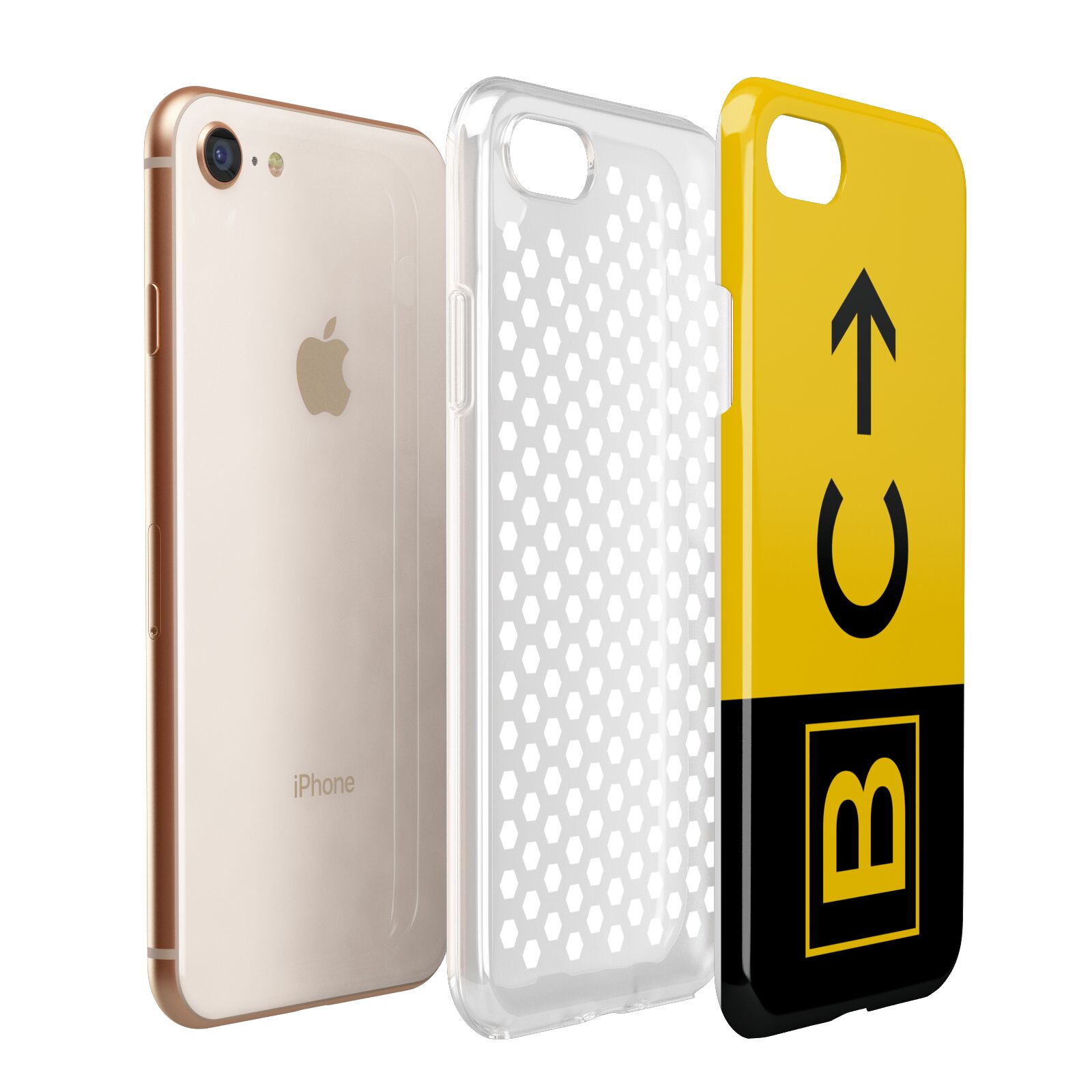 Custom Location Direction Airport Sign Apple iPhone 7 8 3D Tough Case Expanded View
